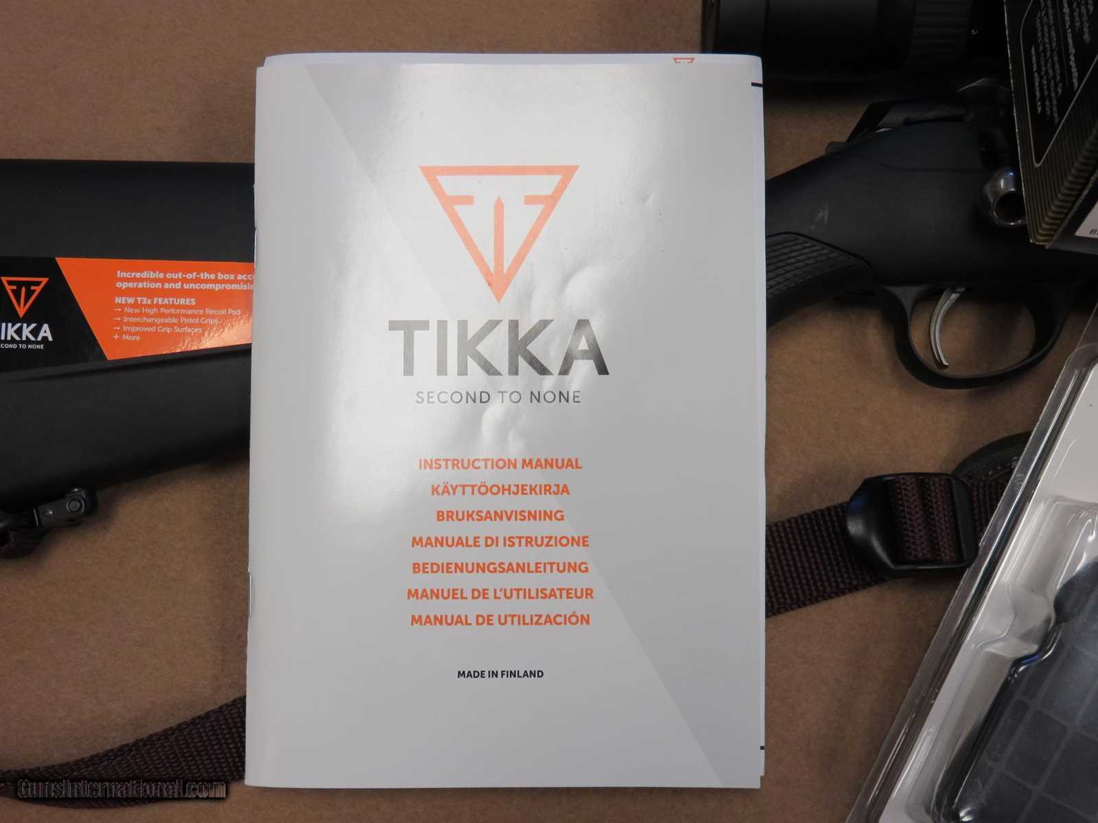 tikka t3x instruction manual