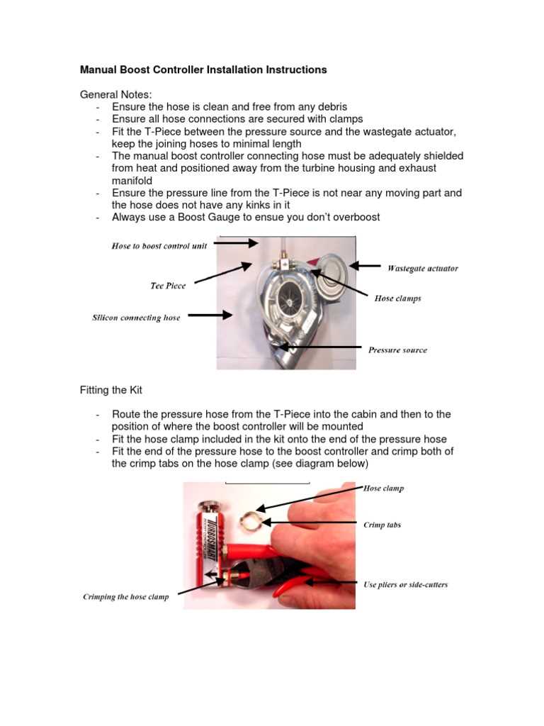 manual boost controller instructions