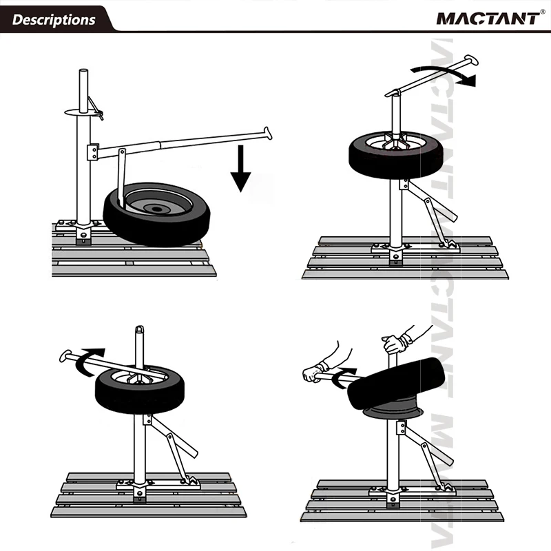 manual tyre changer instructions