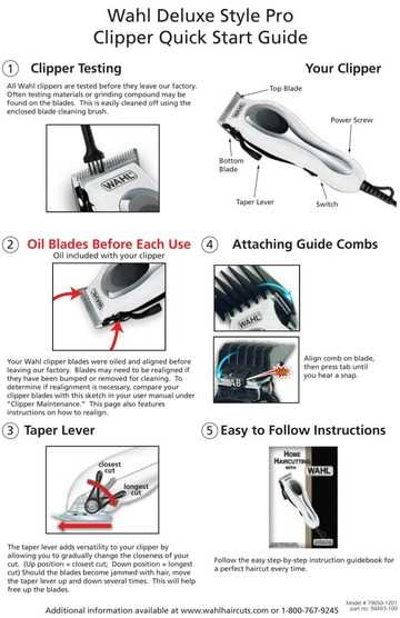 hair clipper instruction manual