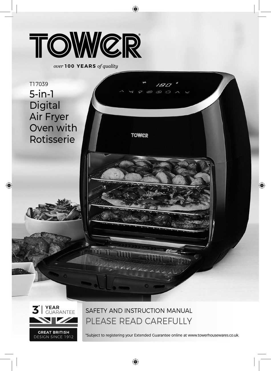 tower air fryer instruction manual