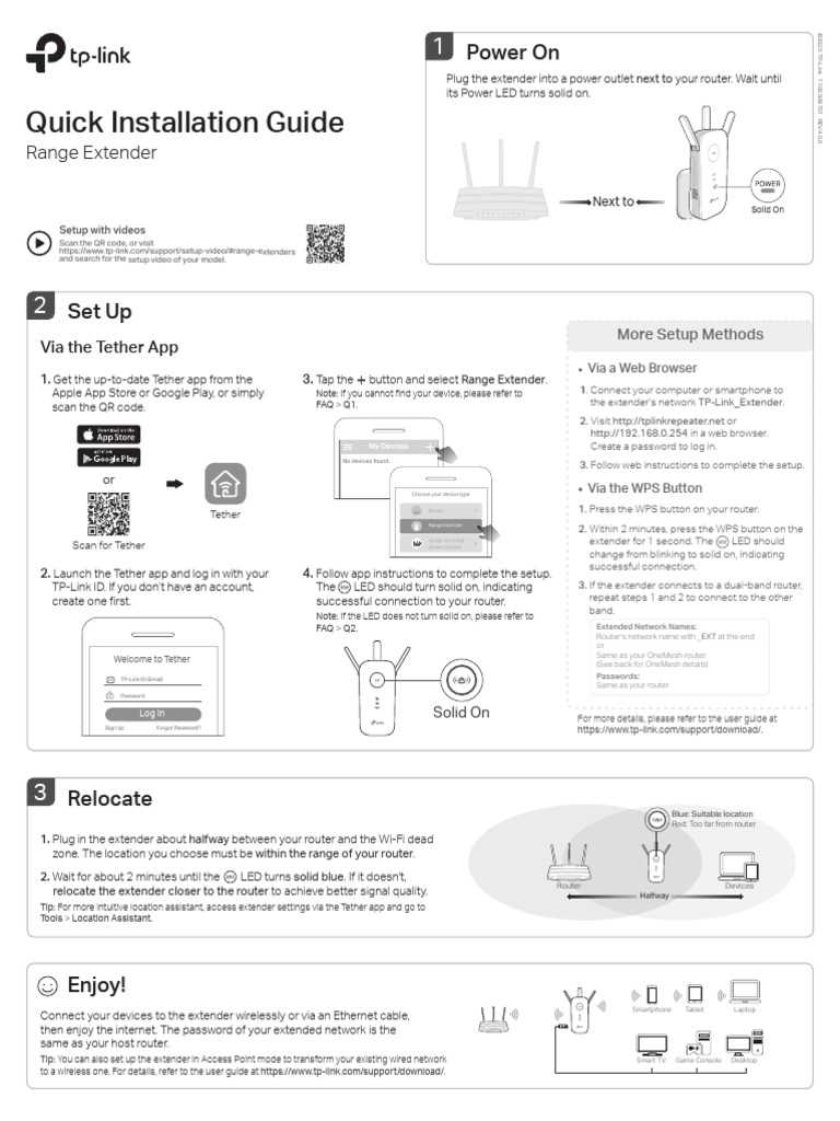 tp link extender instruction manual