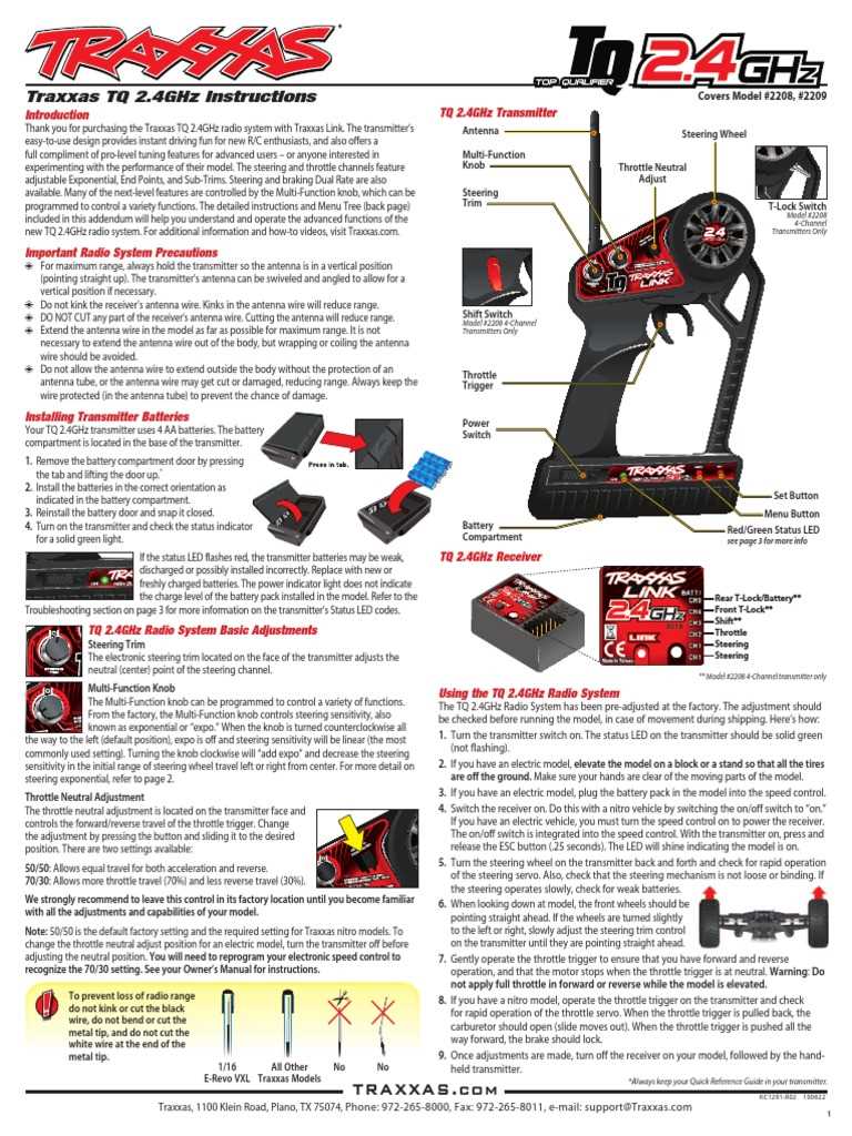 traxxas stampede instruction manual