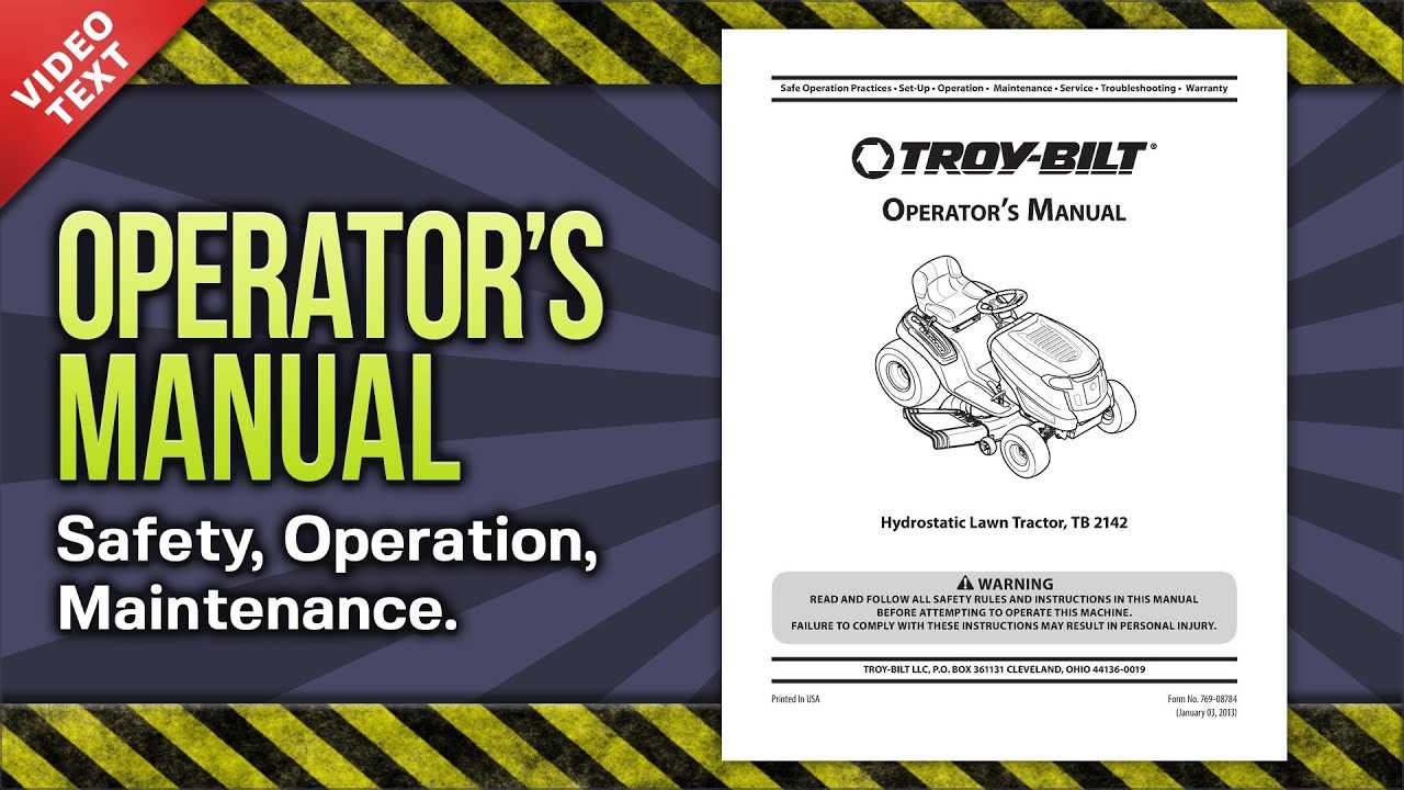 troy bilt mower instruction manual