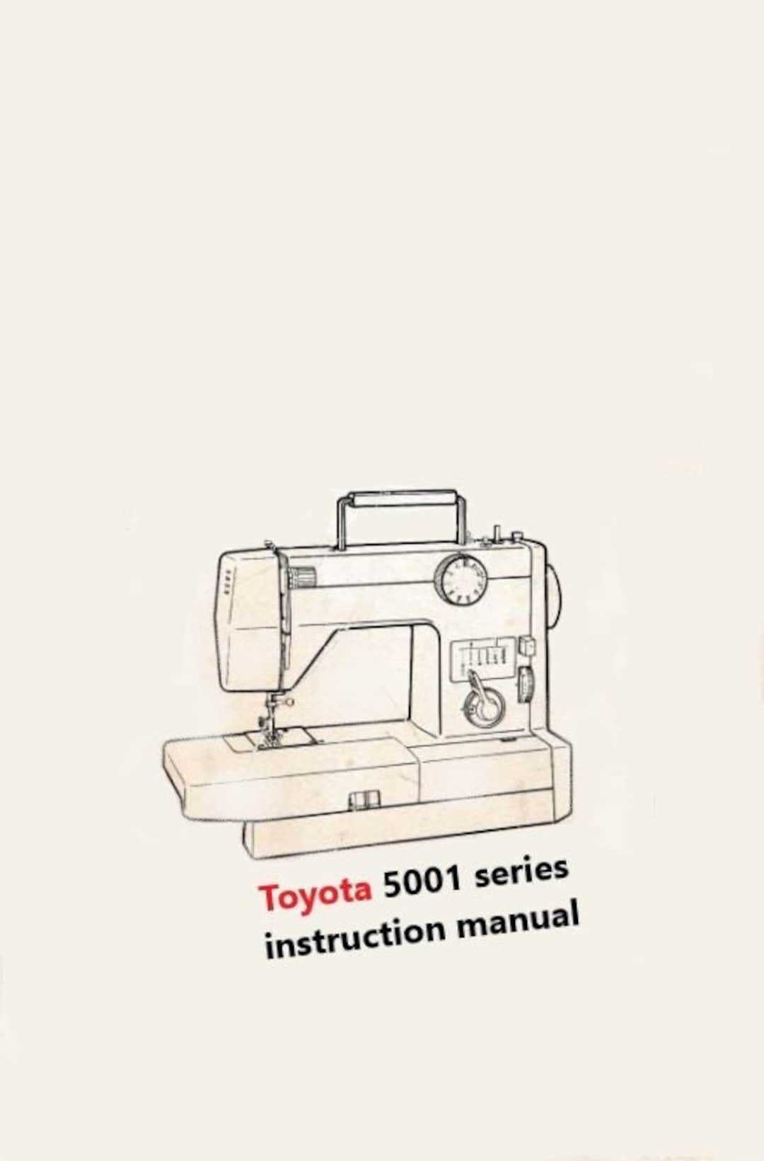 toyota sewing machine instruction manual