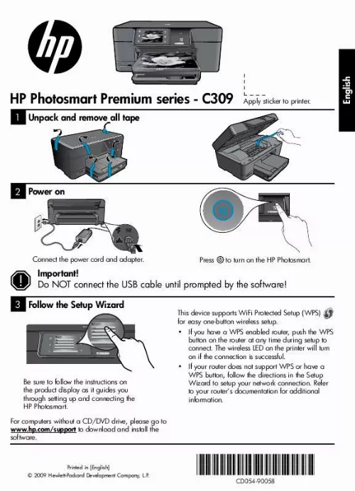 hp photosmart premium instruction manual