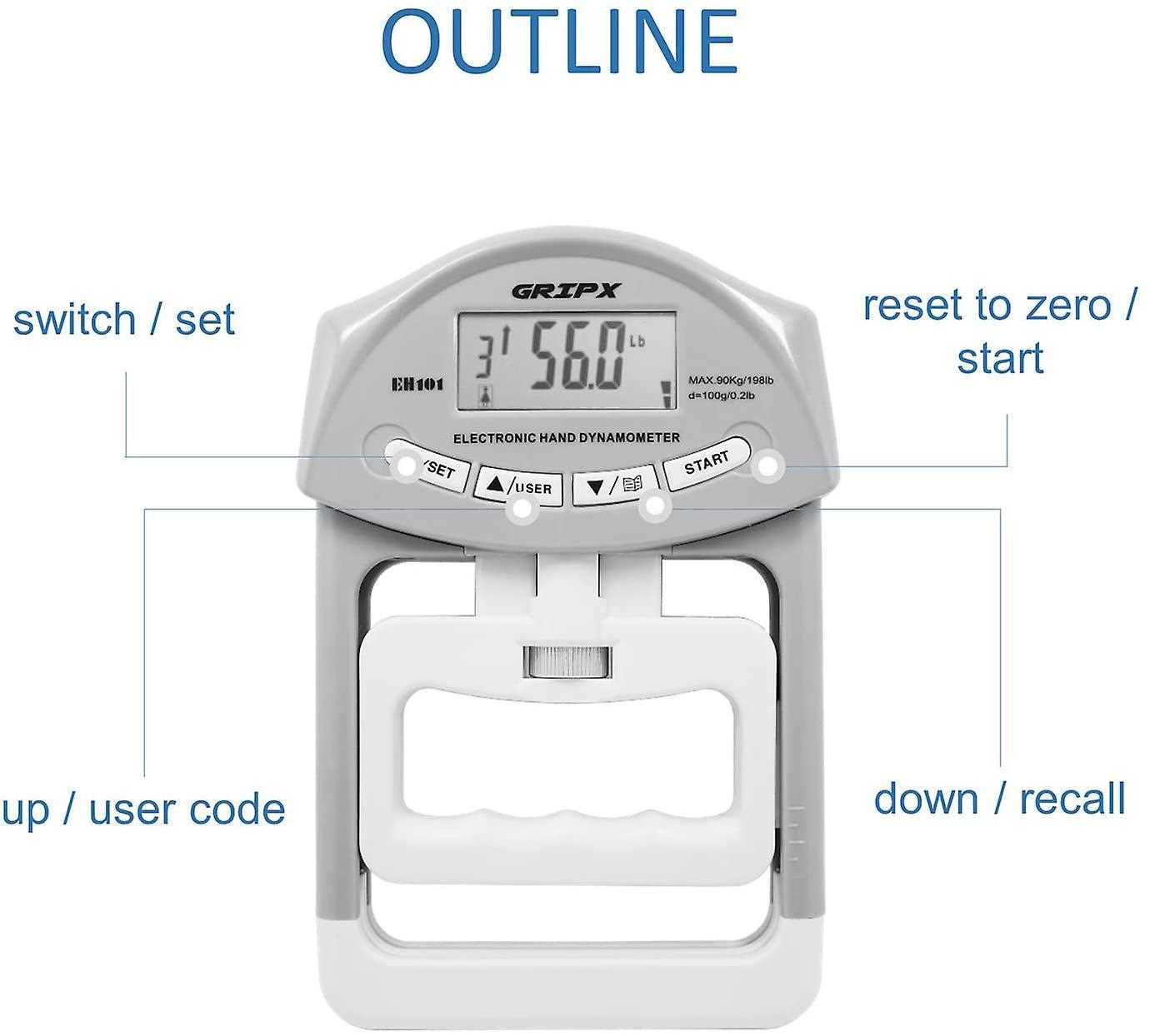 camry electronic hand dynamometer instruction manual