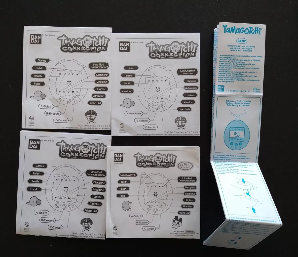 tamagotchi v4 instruction manual