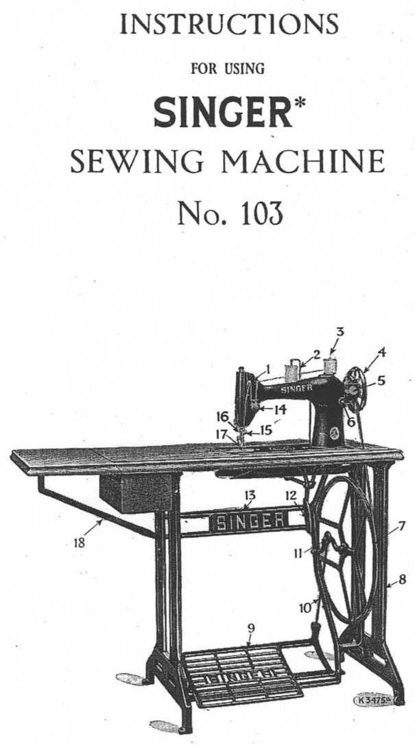 singer treadle sewing machine instruction manual