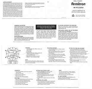 armitron 45 7012 instruction manual