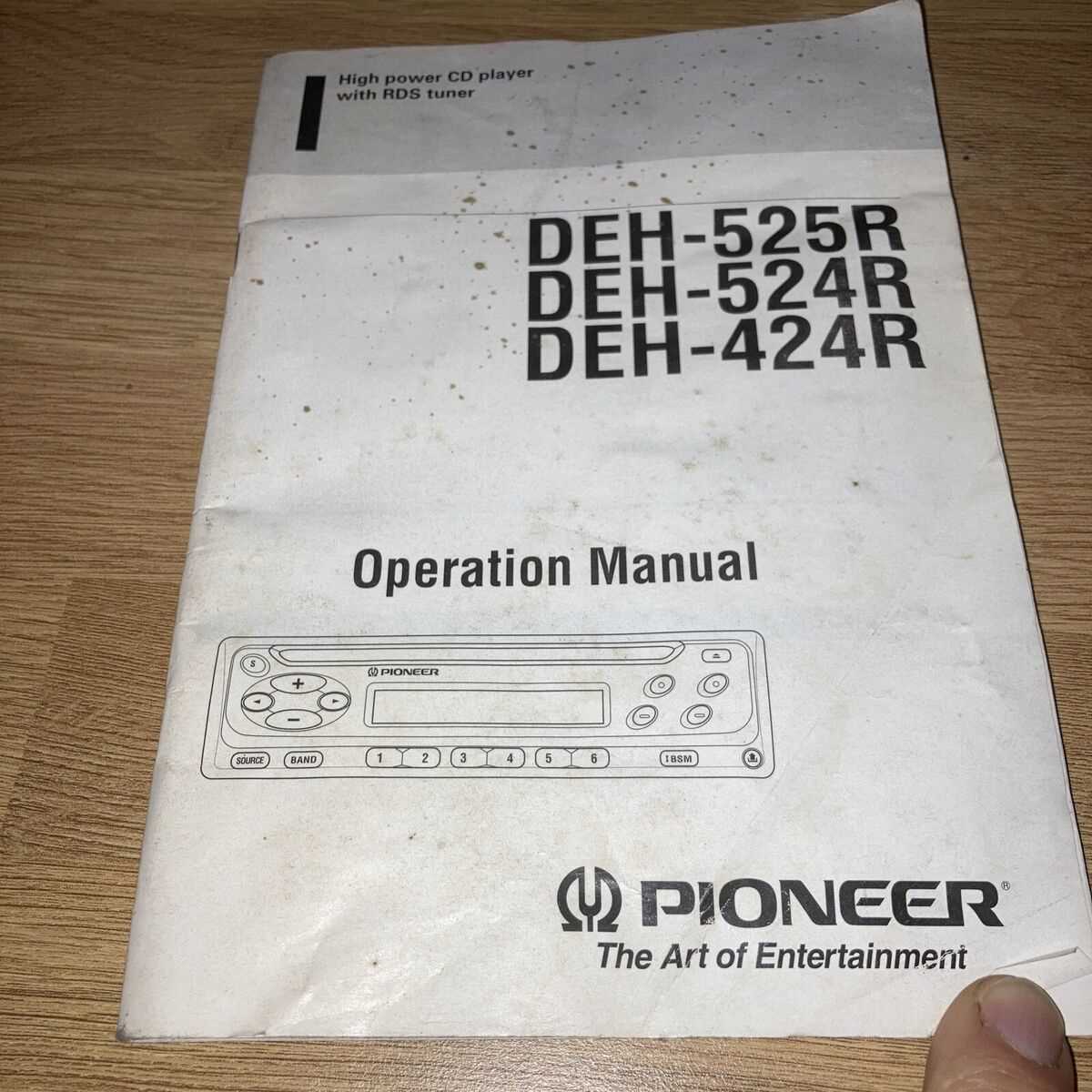 pioneer radio instruction manual