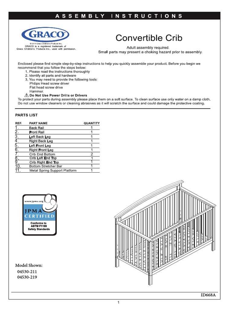 graco 3 in 1 crib instructions manual