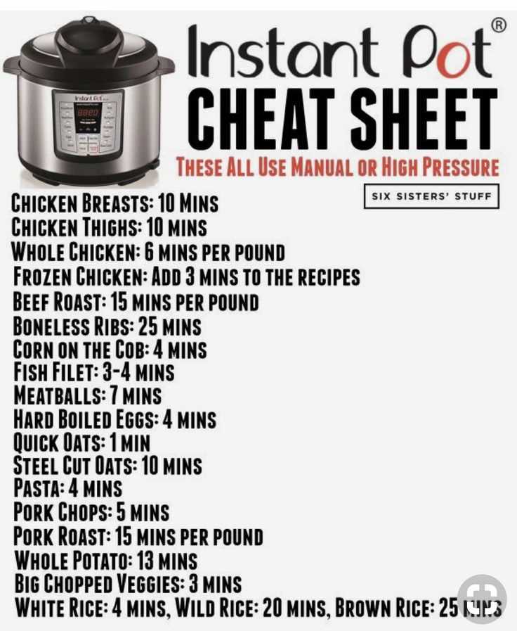 instruction manual for instant pot