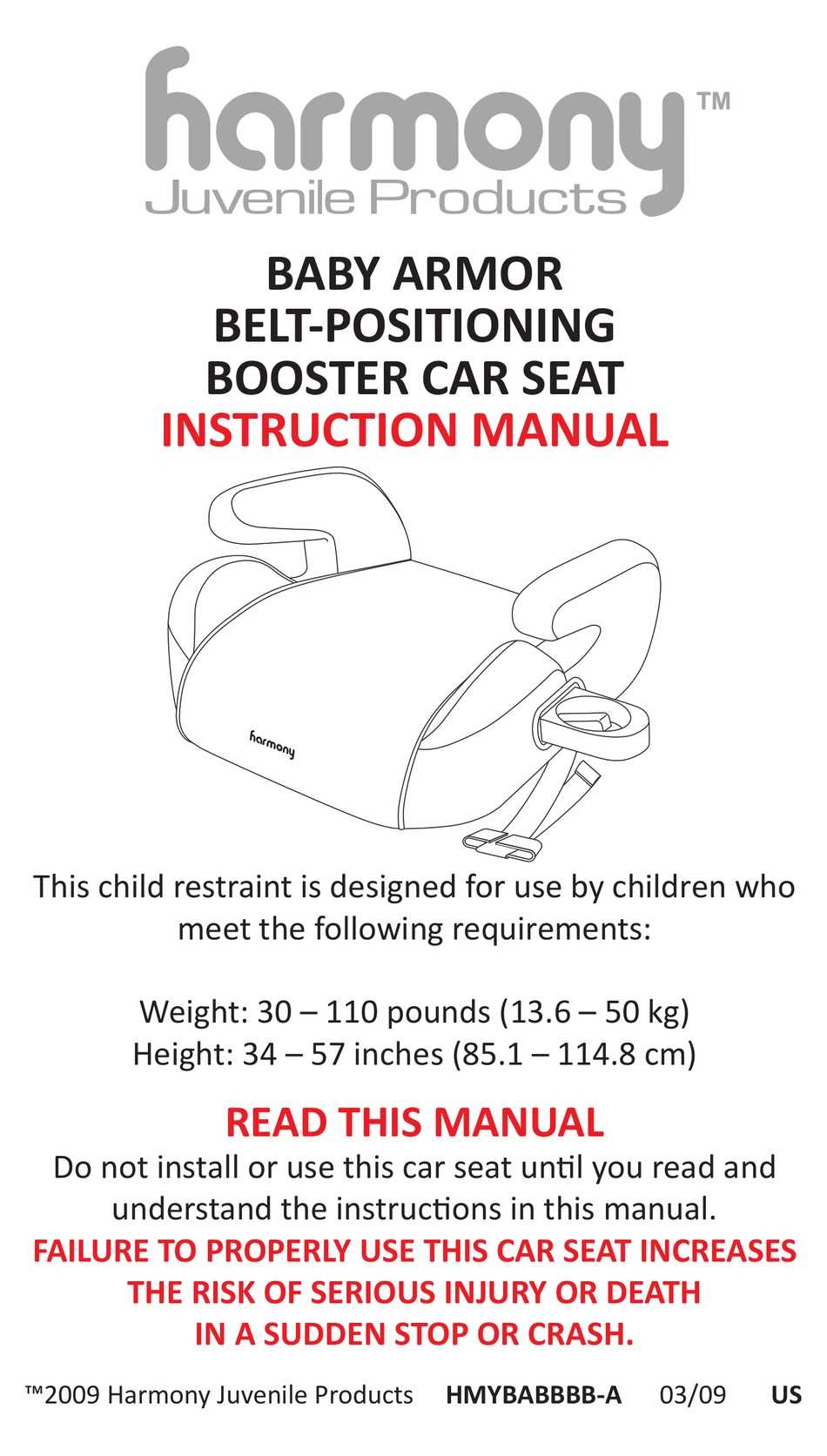 car seat instruction manual