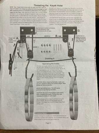 rad sportz kayak hoist instruction manual