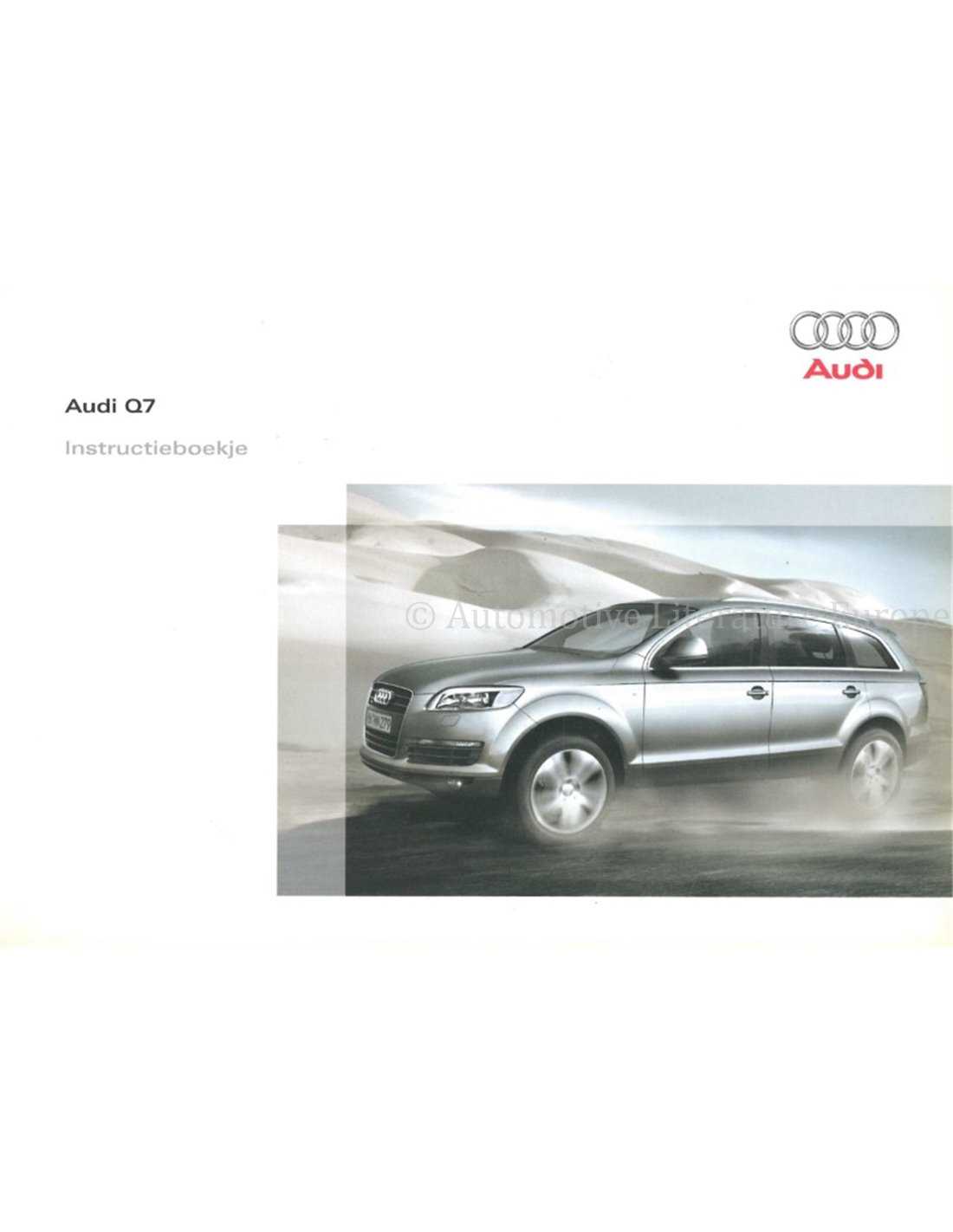 audi q7 instruction manual