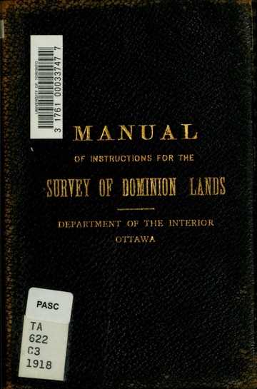 manual of survey instructions