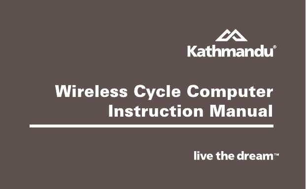 cycle computer instruction manual