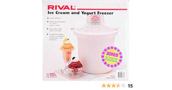 rival electric ice cream maker instruction manual