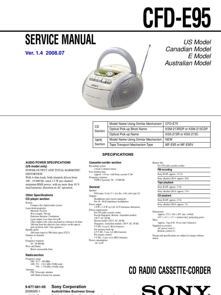 sony cfd s300 instruction manual