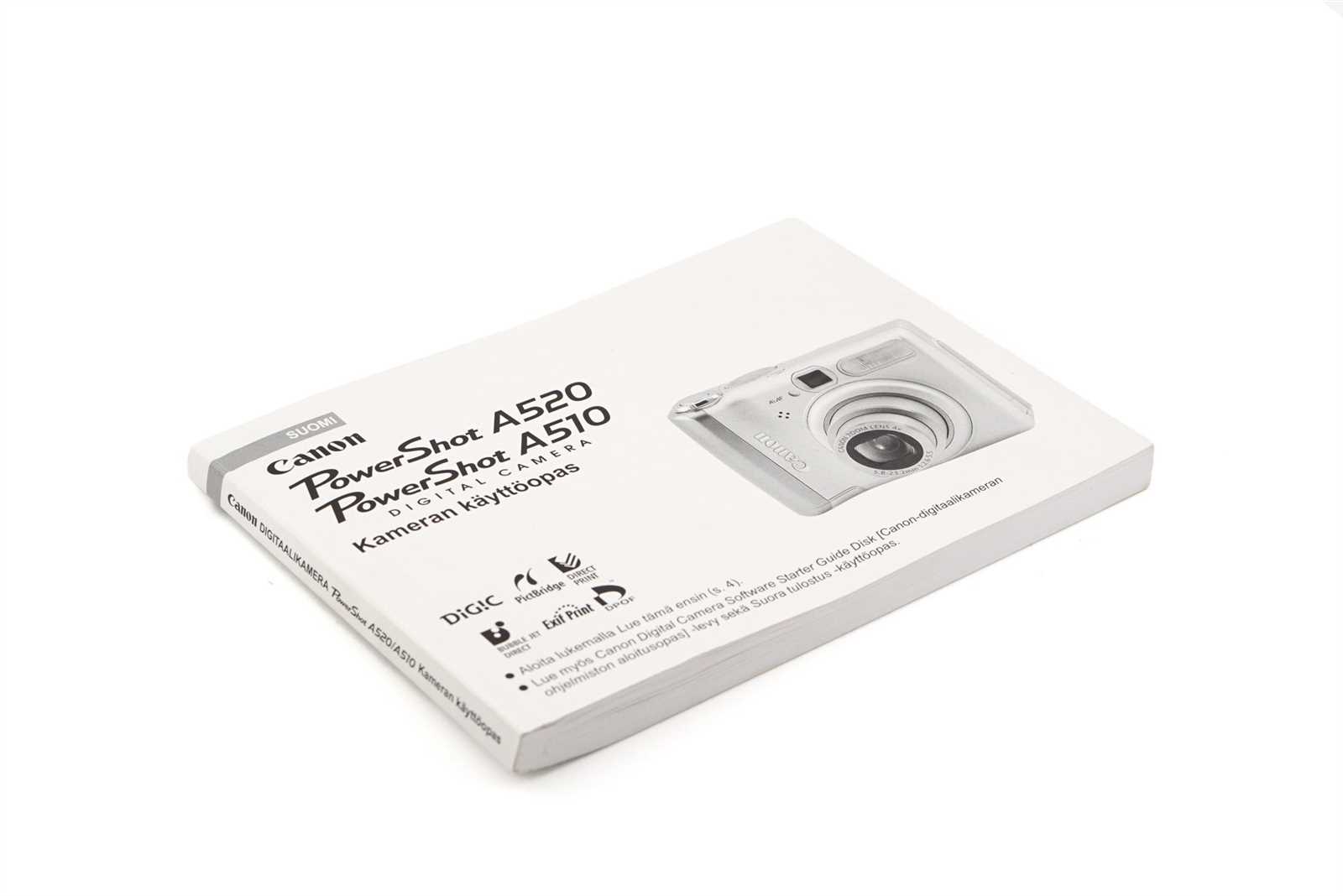 canon powershot a540 instruction manual