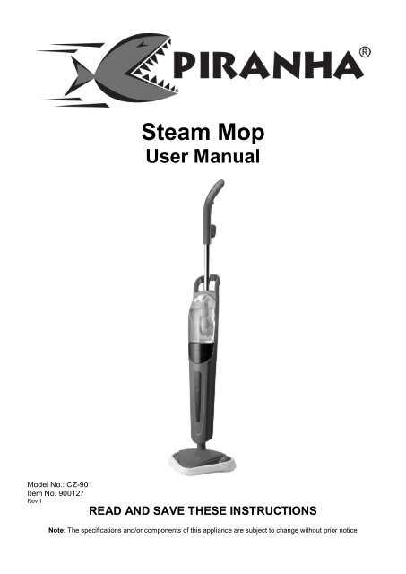 shark steamer instruction manual