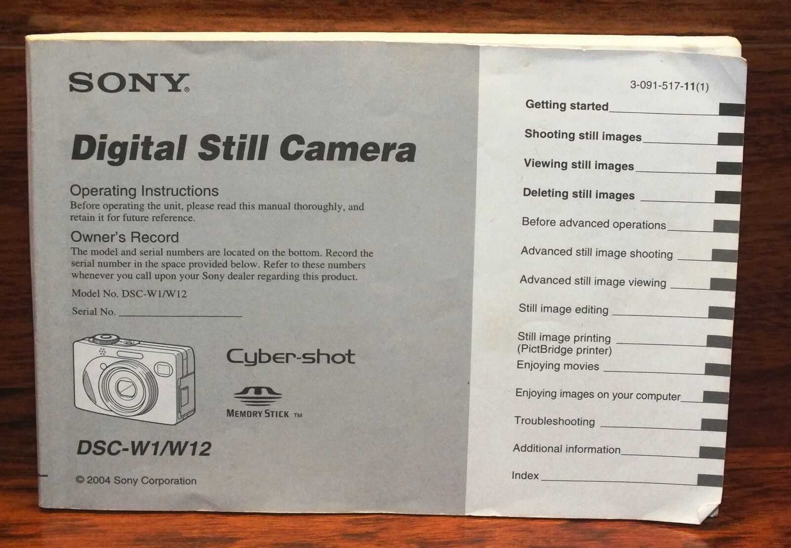 sony cyber shot dsc h300 instruction manual