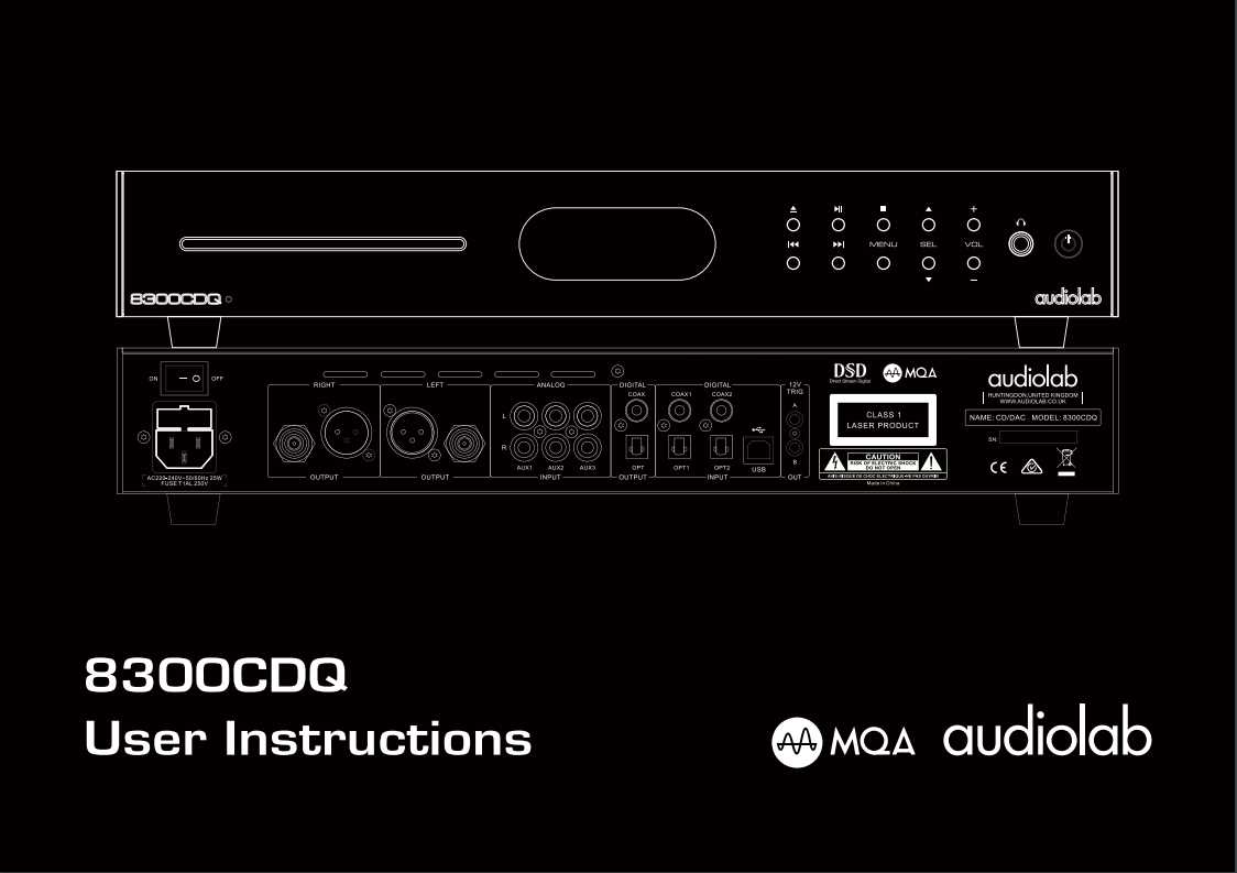 audiolab 8000a instruction manual