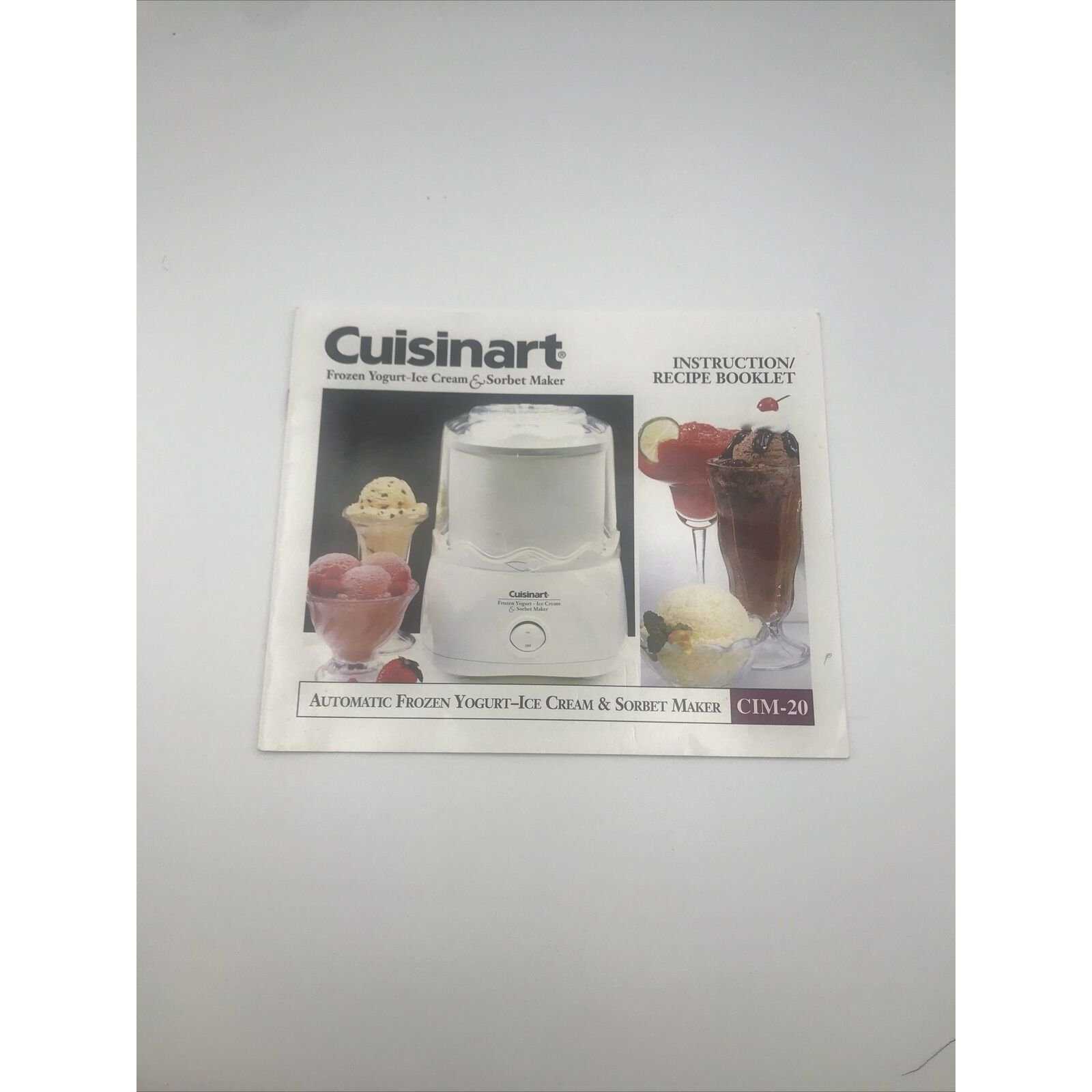 cuisinart frozen yogurt ice cream and sorbet maker instruction manual