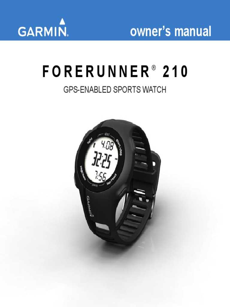 garmin forerunner instruction manual