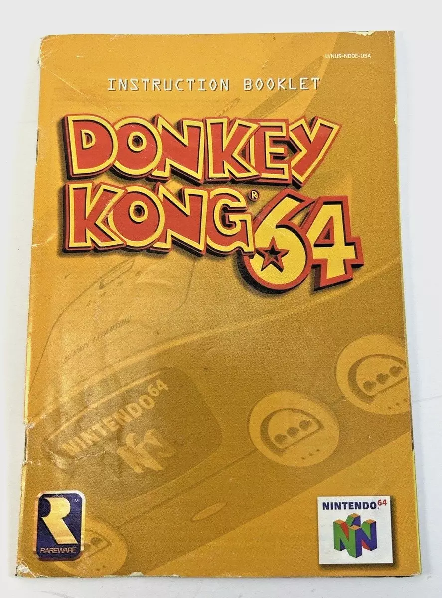 donkey kong instruction manual