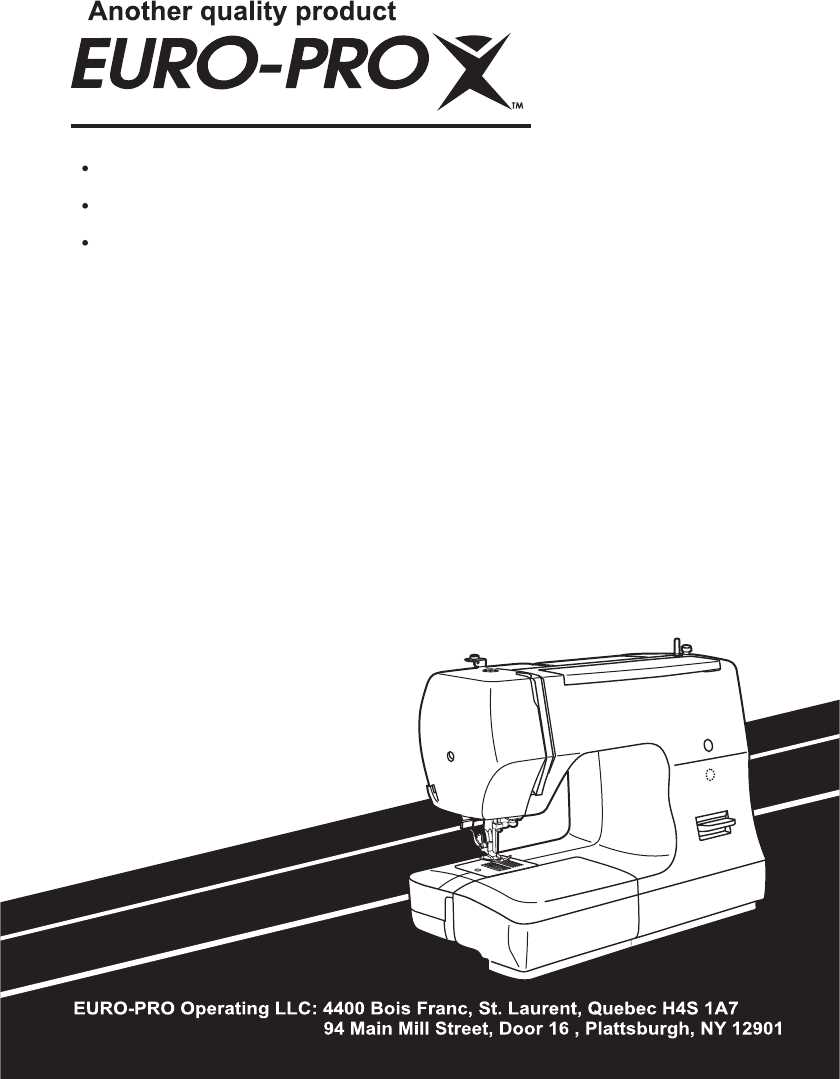 instruction manual for euro pro sewing machine