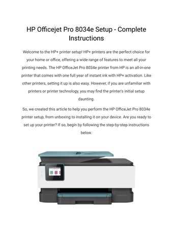 hp printer instruction manuals