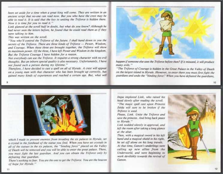 zelda 2 instruction manual