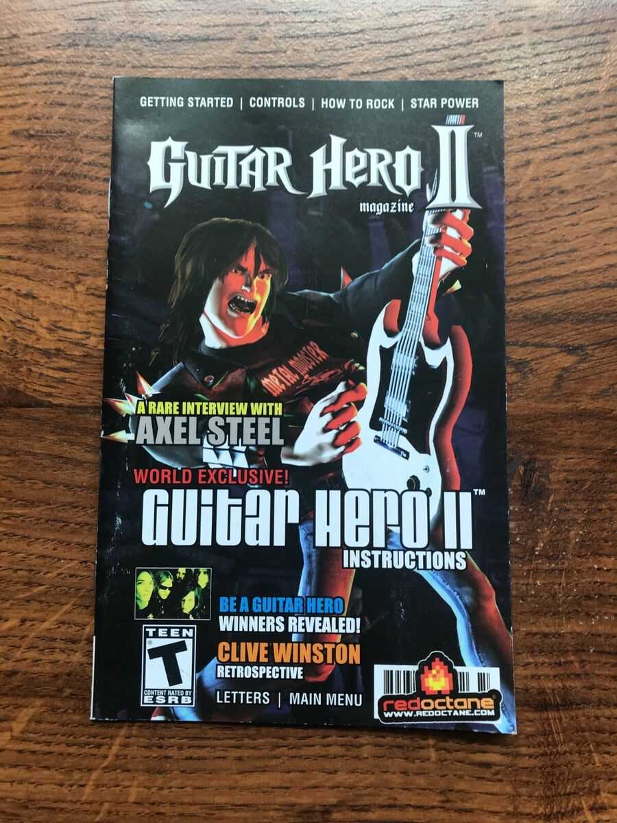 guitar hero 3 instruction manual