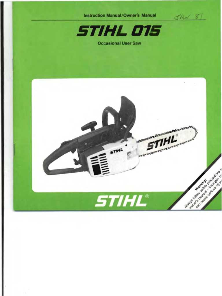 stihl chainsaw instruction manual