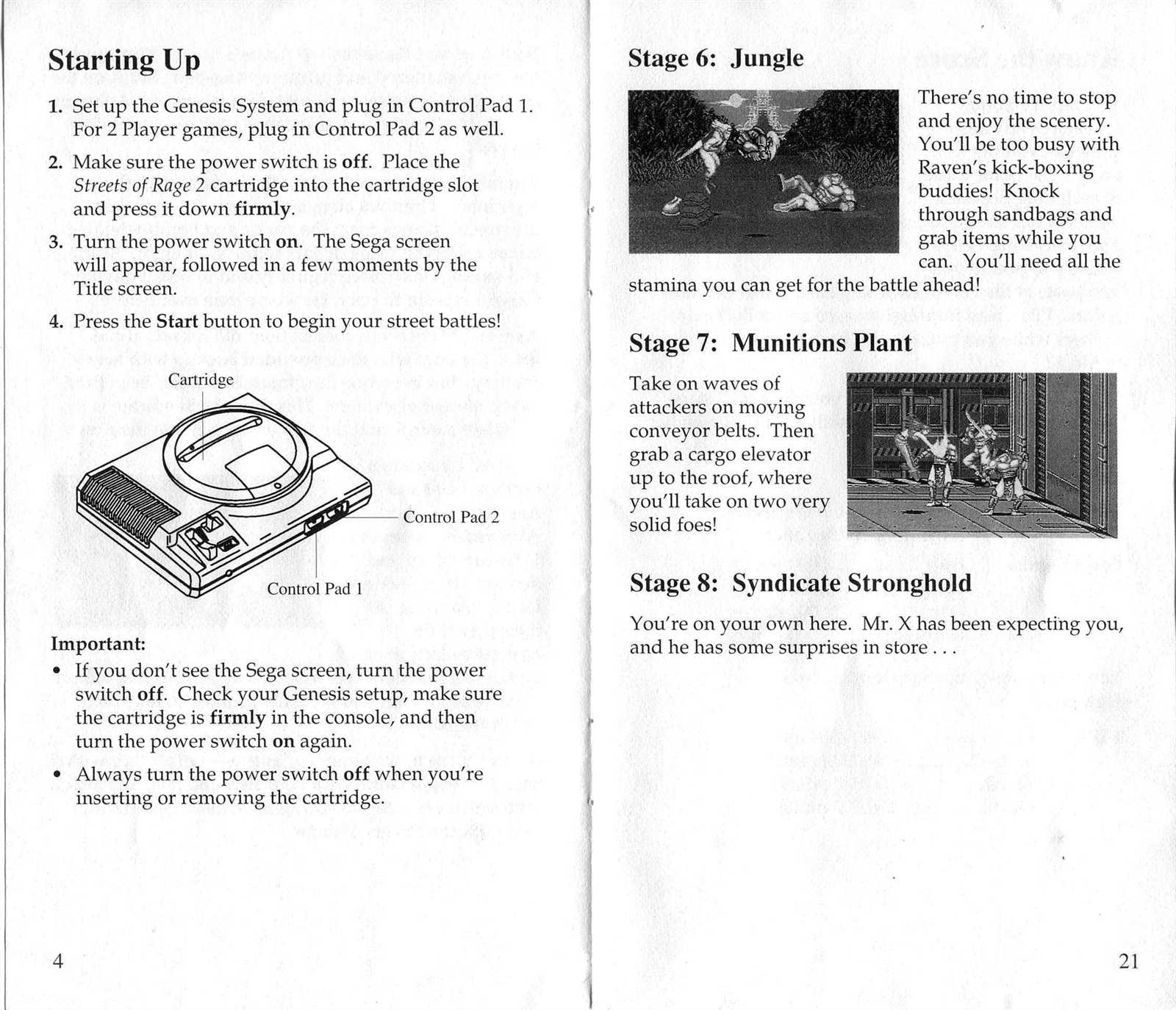 streets of rage 3 instruction manual