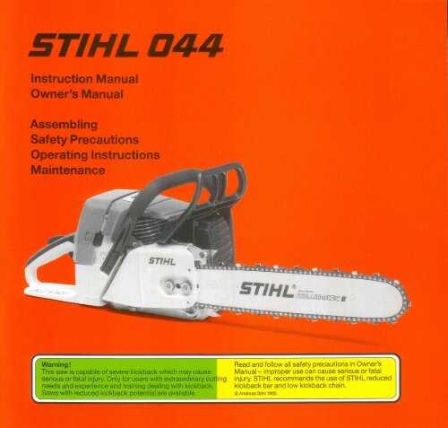 stihl chainsaw instruction manual