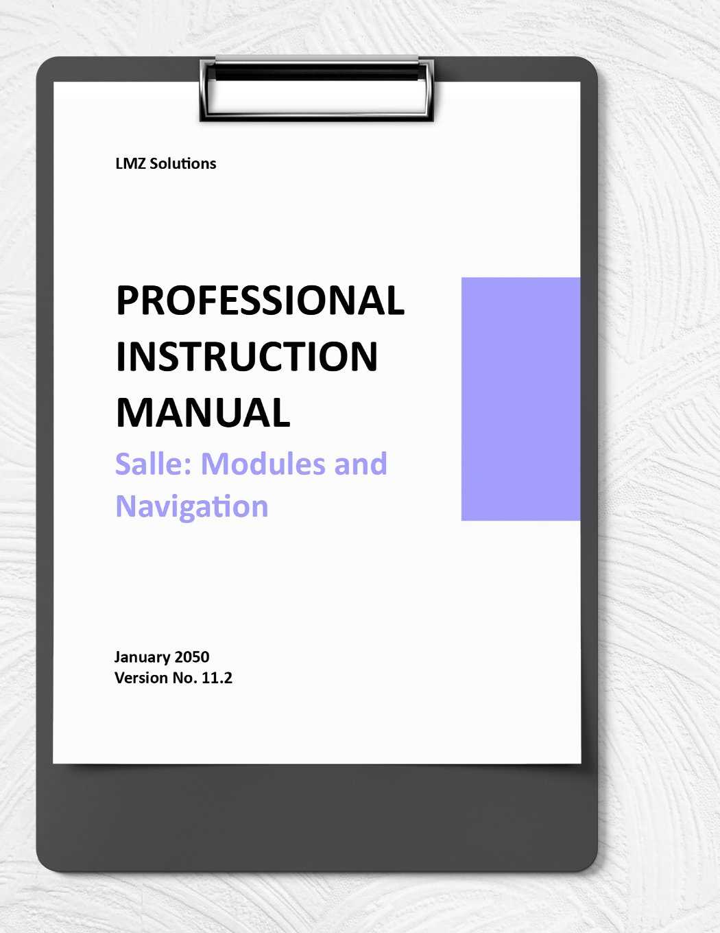 user instruction manual template