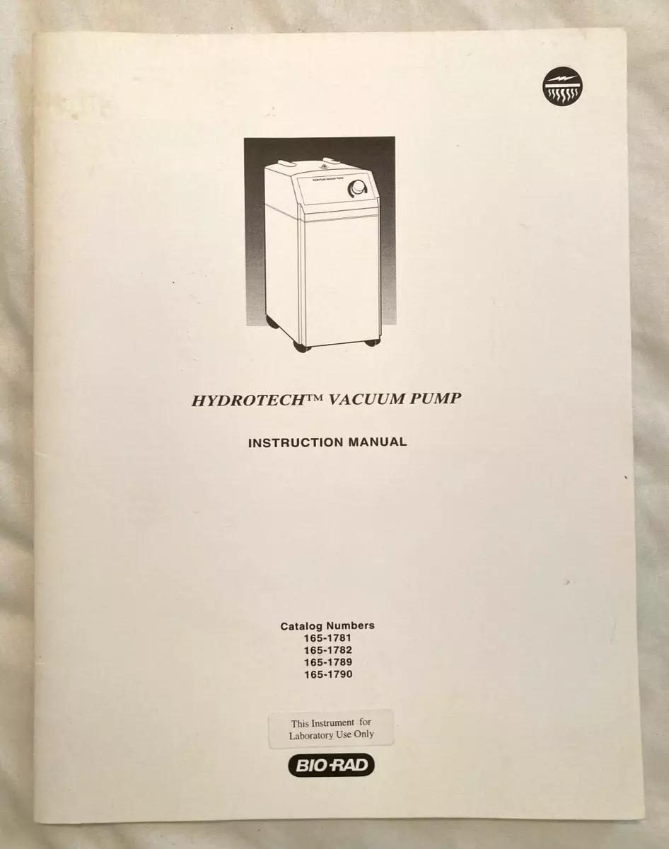 vacuum pump instruction manual