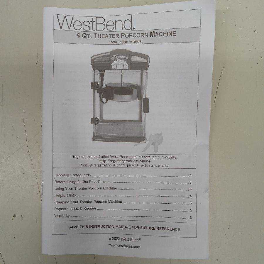 west bend stir crazy instruction manual