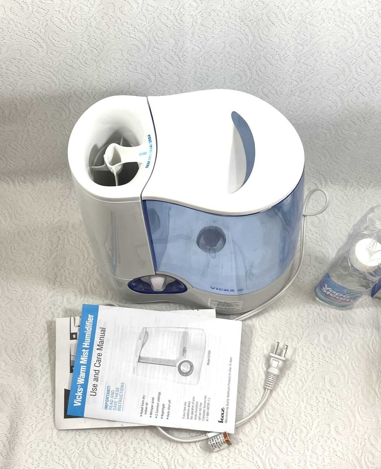 vicks warm mist humidifier instruction manual