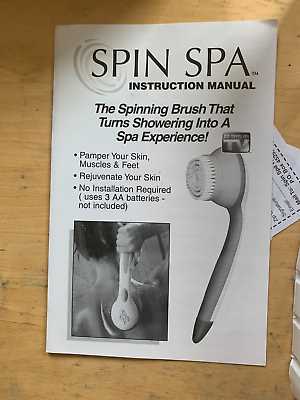 spin spa instruction manual