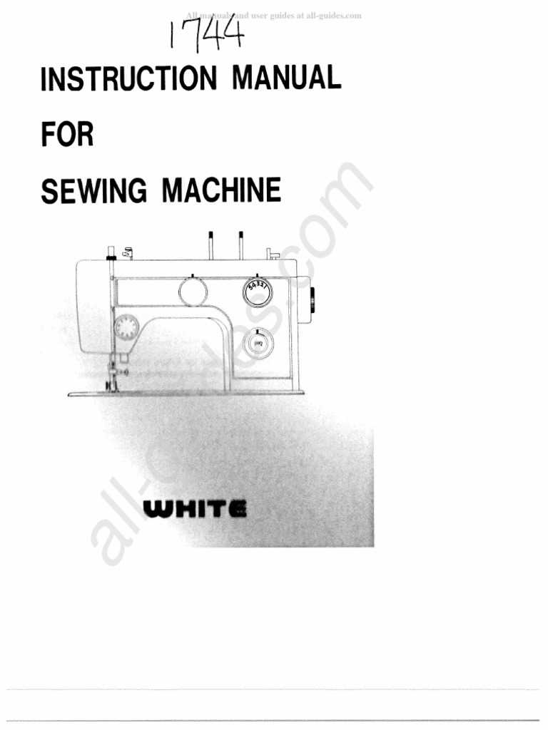 instruction manual for white sewing machine