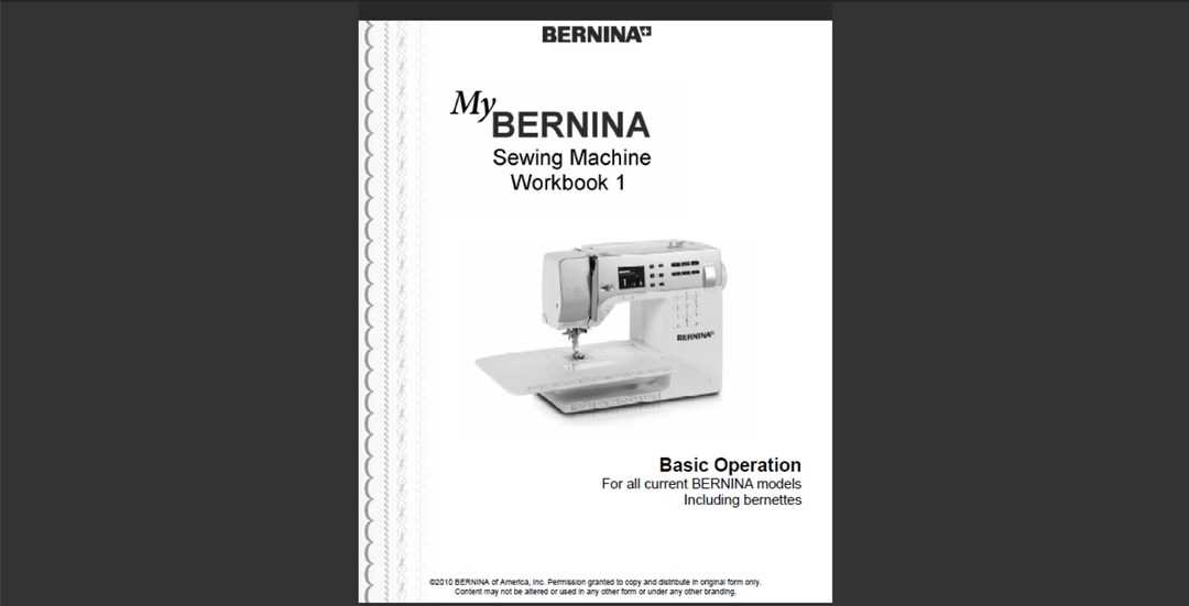 bernina 1530 instruction manual