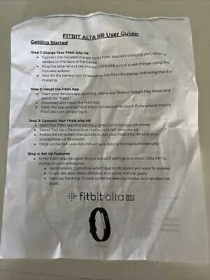 fitbit alta hr instruction manual