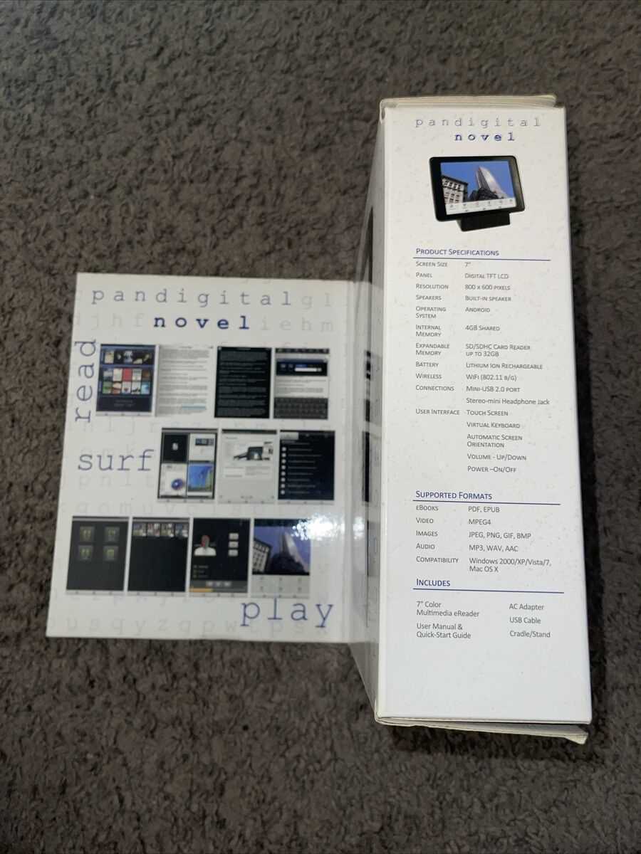 pandigital tablet instruction manual