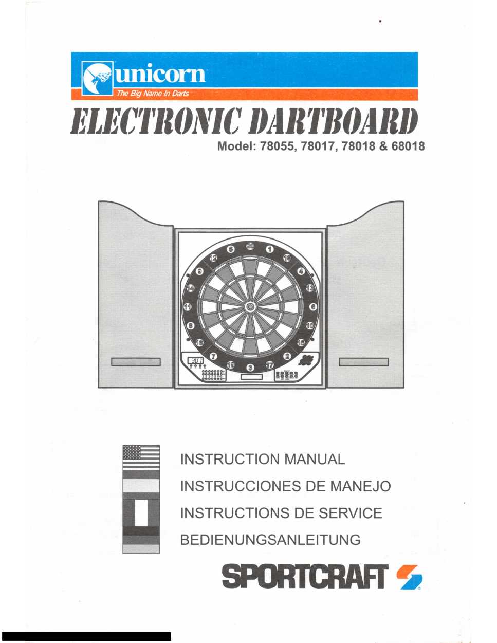 sportcraft dartboard instruction manual