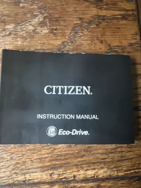 citizen eco drive e812 instruction manual