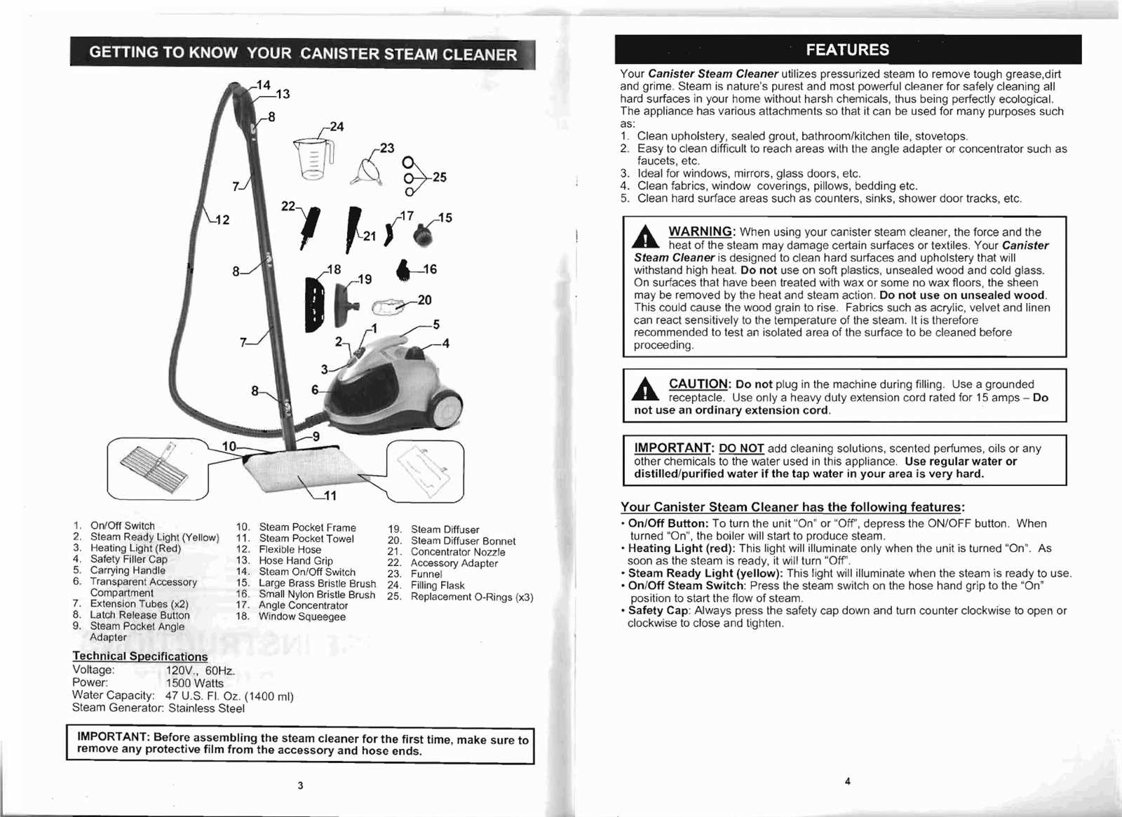 shark steamer instruction manual